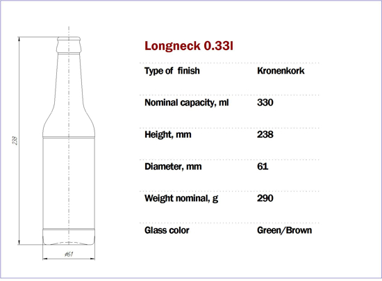 Picture of Longneck 330 ml Super Light